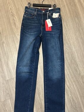 Lucky Brand Women's Straight Jeans in Dark Blue Denim